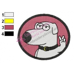 The Victory Brian Family Guy Embroidery Design